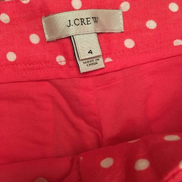 SALE ⭐️ J Crew Pink Polka Dot Shorts Sz 4 - Picture 5 of 6